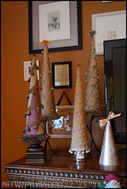 In Stitches: Fabric Covered Christmas Trees